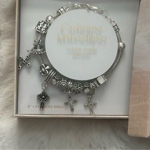 Sliding Charm Bracelet Cross Charms